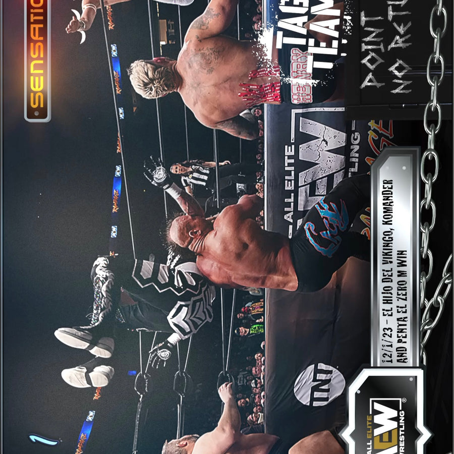 12/1/23 – el Hijo del Vikingo, Komander, Penta el Zero M – el Hijo del Vikingo, Komander and Penta el Zero M Win trading card PW Catalog