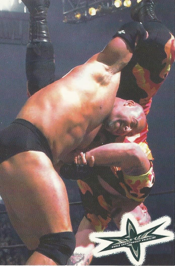 WCW Crazy Planet Stickers 1999 Goldberg trading card PW Catalog