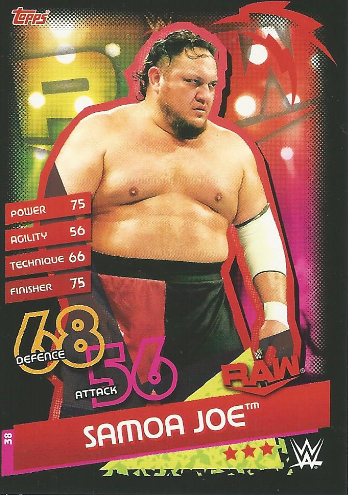 WWE Topps Slam Attax Reloaded 2020 Samoa Joe #38