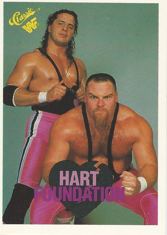 WWF Classic Trading Cards 1990 Hart Foundation #38