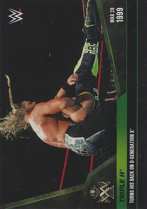 MAR 28 1999 – Triple H Turns HIS Back on D-Generation X trading card PW Catalog