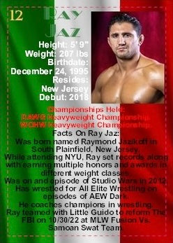 RAY JAZ trading card PW Catalog