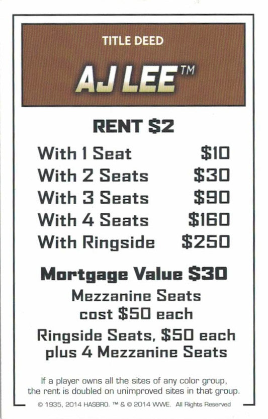 AJ LEE trading card PW Catalog
