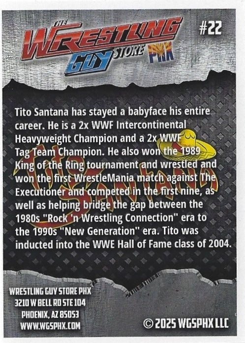 Tito Santana trading card PW Catalog