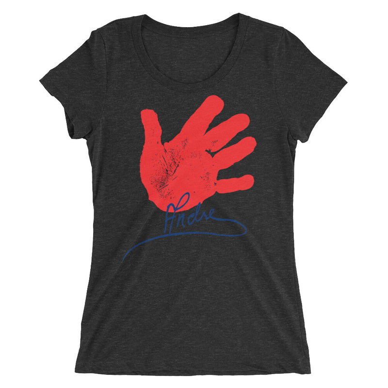 Andre the Giant "Handprint Signature" Women's Tri-Blend T-Shirt