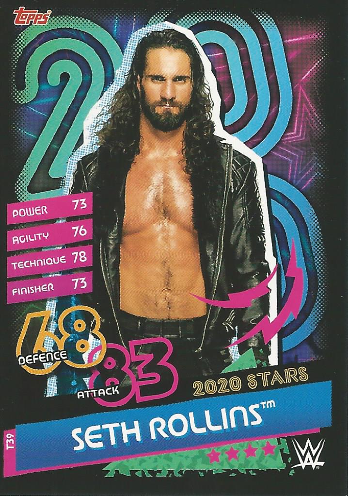 WWE Topps Slam Attax Reloaded 2020 Seth Rollins T39 trading card PW Catalog