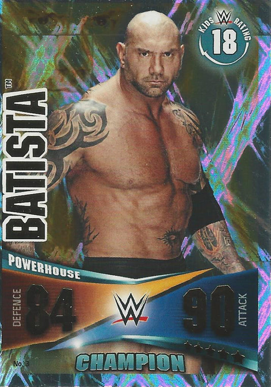 WWE Topps Slam Attax Rivals 2014 Batista Champion #3