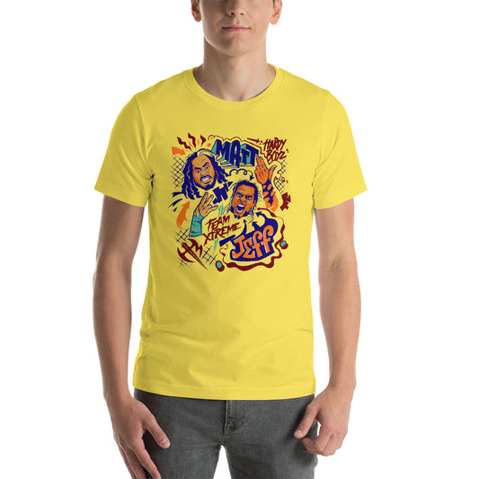 The Hardy Boyz "Team Xtreme Graffiti" Short-Sleeve Unisex T-Shirt T-Shirt PW Catalog