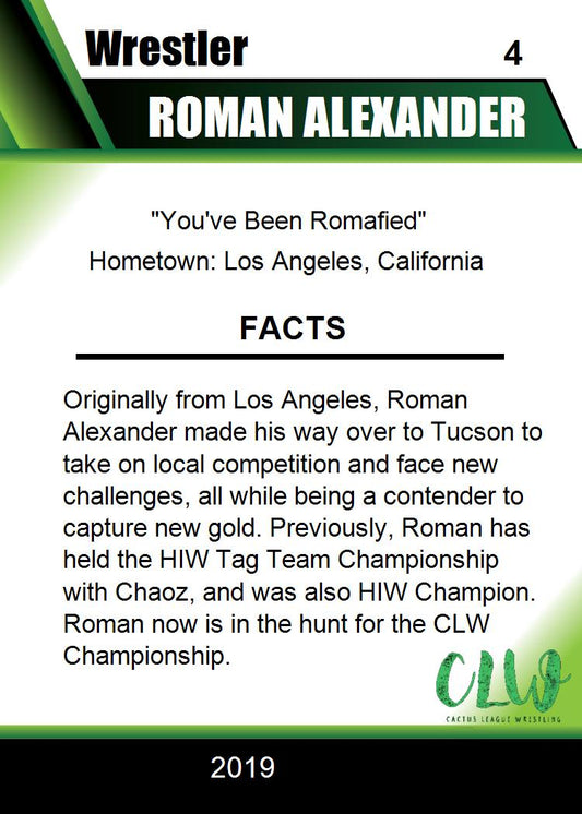 Roman Alexander Trading Card PWcatalog