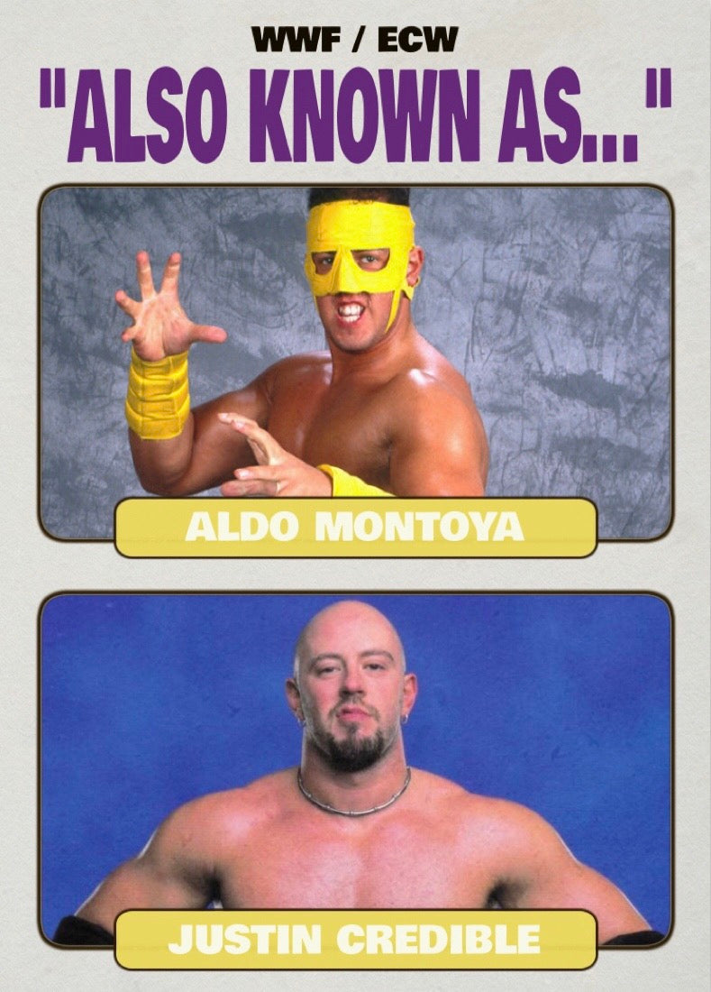 Aldo Montoya / Justin Credible trading card PW Catalog