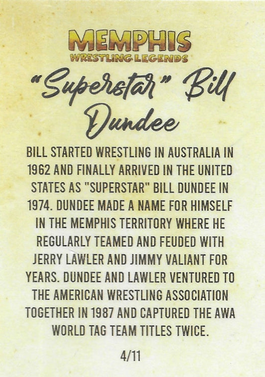 “Superstar” Bill Dundee trading card PW Catalog