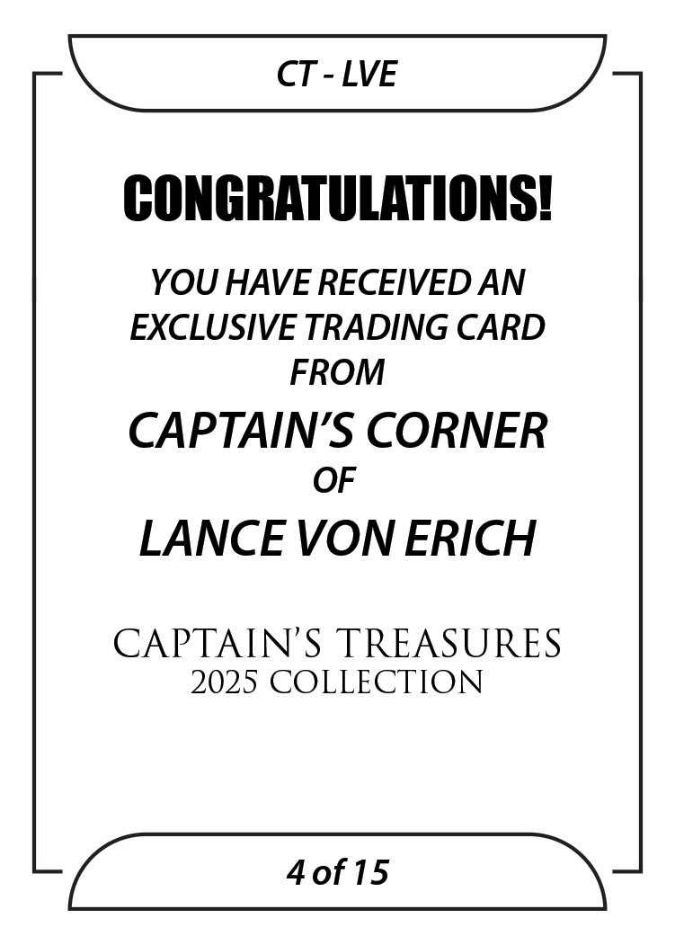 Lance VON Erich trading card PW Catalog