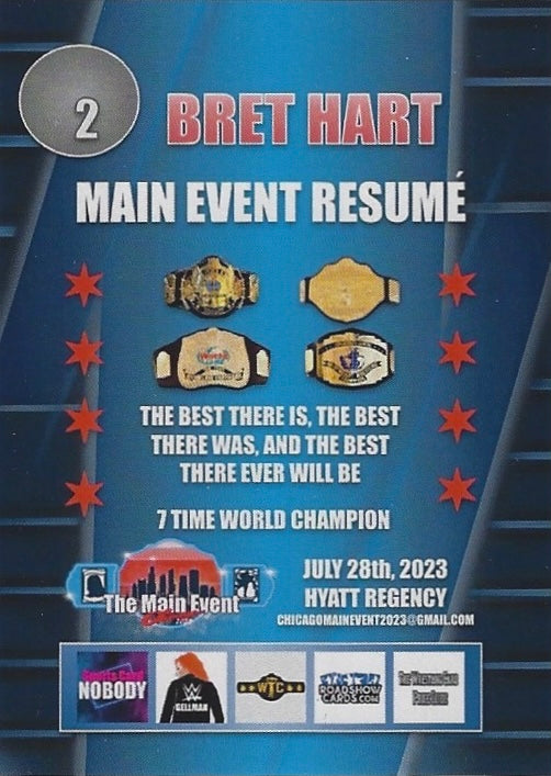 Bret Hart trading card PW Catalog