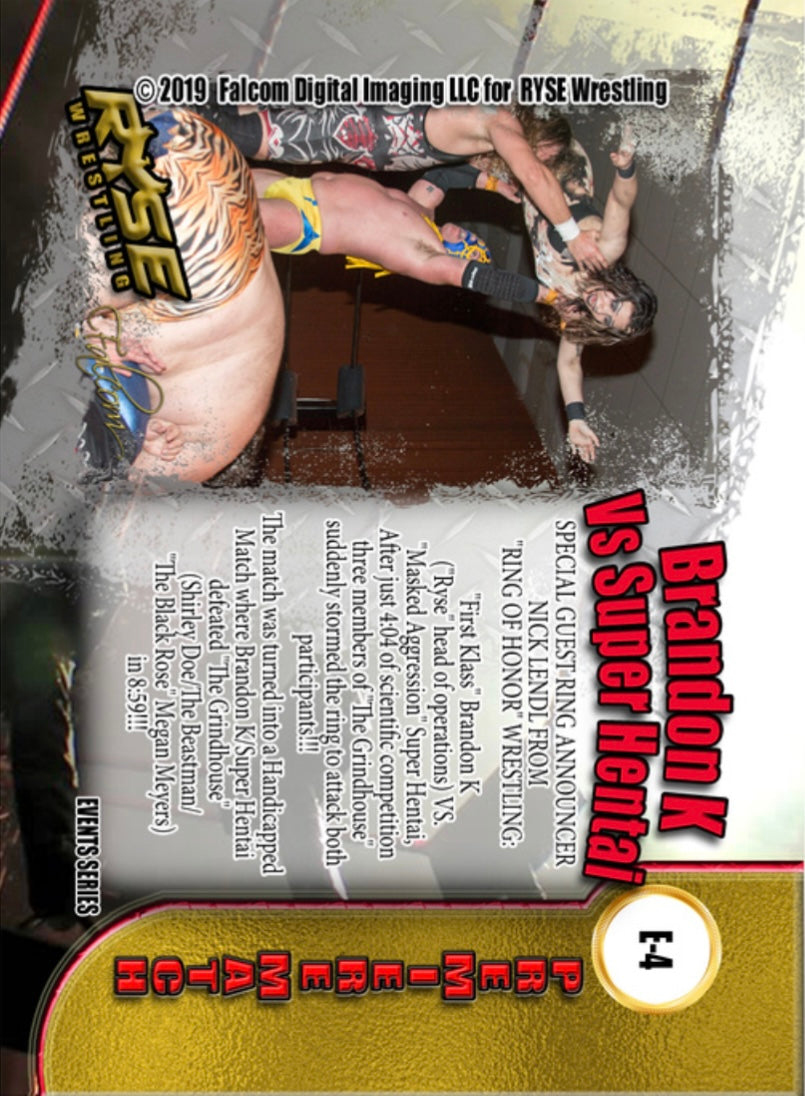 Brandon K Retirement Series Match – Brandon K vs Super Hentai