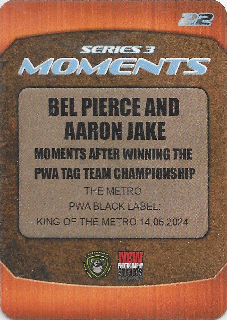 BEL Pierce and Aaron Jake trading card PW Catalog
