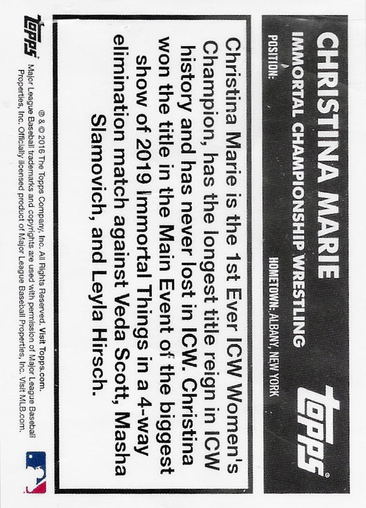Christina Marie trading card PW Catalog