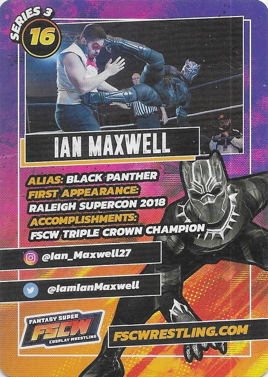 Black Panther / IAN Maxwell trading card PW Catalog