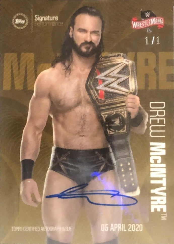 Drew Mcintyre Sunday 5th April 2020 trading card PW Catalog