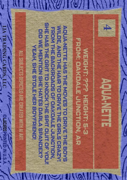Aqua-Nette trading card PW Catalog