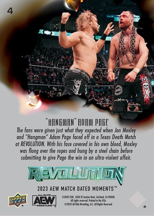 “Hangman” Adam Page – “Hangman” Adam Page Lives UP to HIS Name, Hanging JON Moxley Over the Top Rope With a Chain at Revolution - image 2