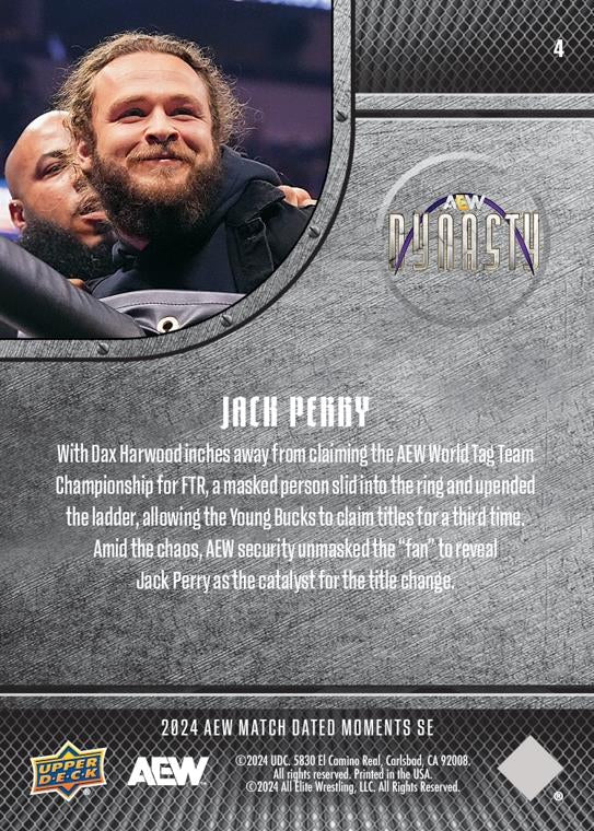 Jack Perry – Disguised AS a Fan, Jack Perry Interferes and Helps the Young Bucks Claim the AEW World TAG Team Championship