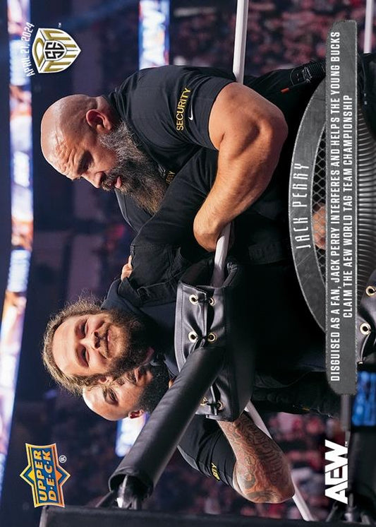 Jack Perry – Disguised AS a Fan, Jack Perry Interferes and Helps the Young Bucks Claim the AEW World TAG Team Championship