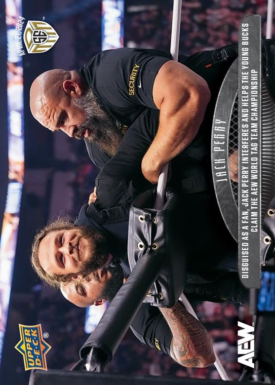 Jack Perry – Disguised AS a Fan, Jack Perry Interferes and Helps the Young Bucks Claim the AEW World TAG Team Championship