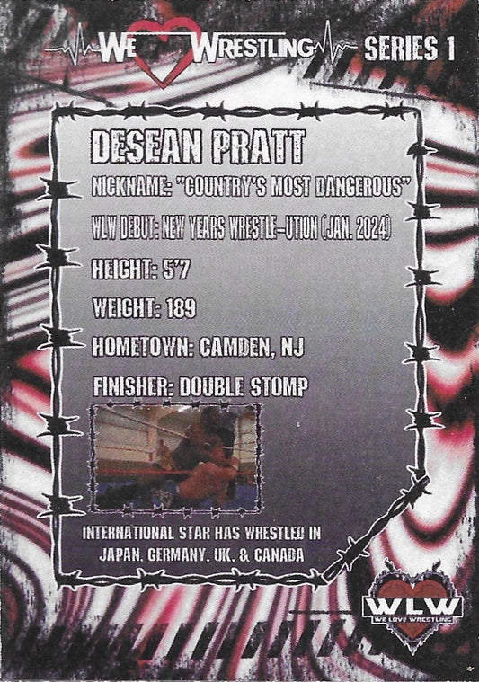 Desean Pratt trading card PW Catalog
