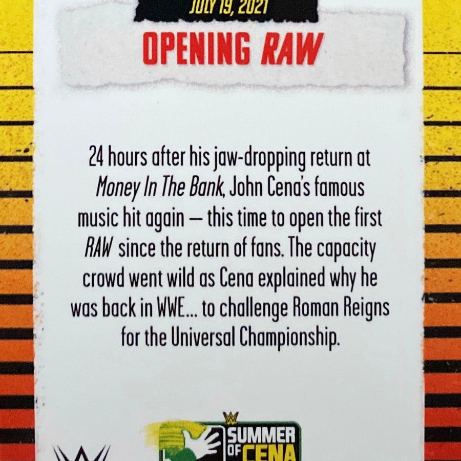 RAW – Opening RAW