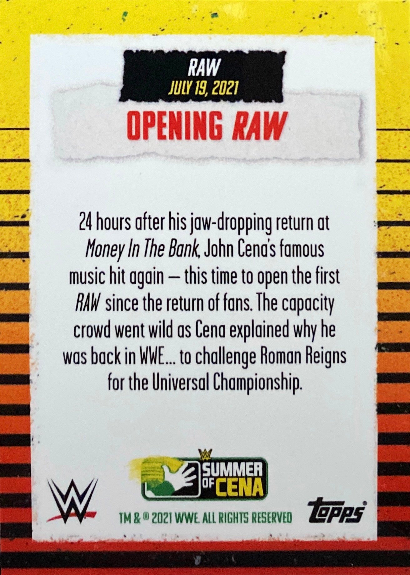 RAW – Opening RAW