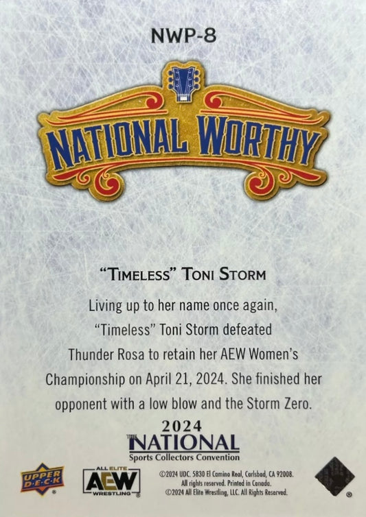 National Worthy – “Timeless” Toni Storm trading card PW Catalog
