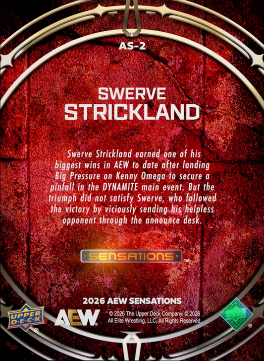 FEB. 18, 2026 – Swerve Strickland – Swerve Strickland Drives Kenny Omega Through the Announce Desk After the Pair’s Thrilling Dynamite Main Event Bout