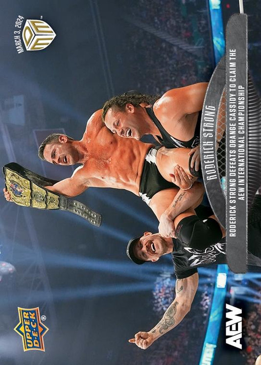 Roderick Strong – Roderick Strong Defeats Orange Cassidy to Claim the AEW International Championship trading card PW Catalog