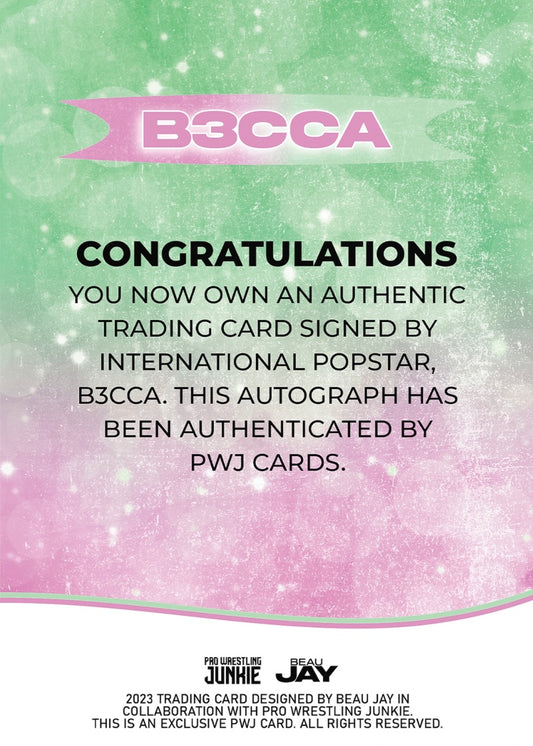 B3cca trading card PW Catalog