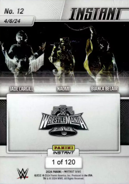 Jade Cargill / Naomi / Bianca Belair – Jade Cargill, Bianca Belair and Naomi Win TAG Team Match trading card PW Catalog