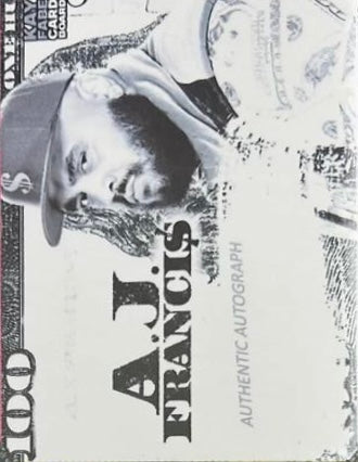 “The Franchise” A.J. Francis trading card PW Catalog