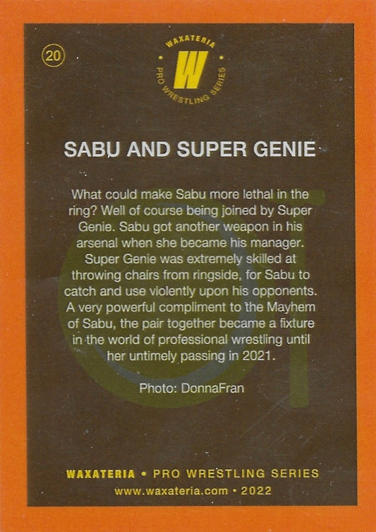 Sabu and Super Genie trading card PW Catalog