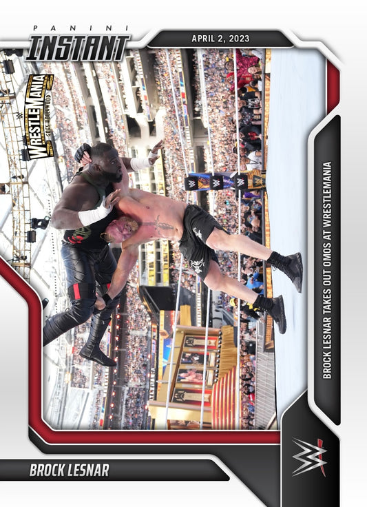 Brock Lesnar – Brock Lesnar Takes Out Omos at WrestleMania