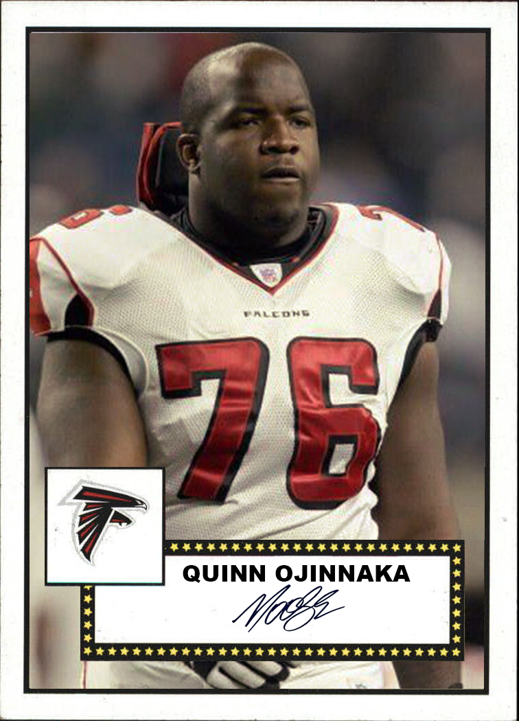Quinn Ojinnaka – Falcons trading card PW Catalog