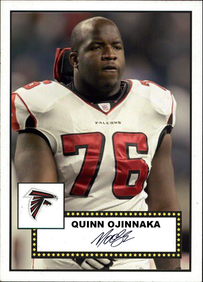 Quinn Ojinnaka – Falcons trading card PW Catalog