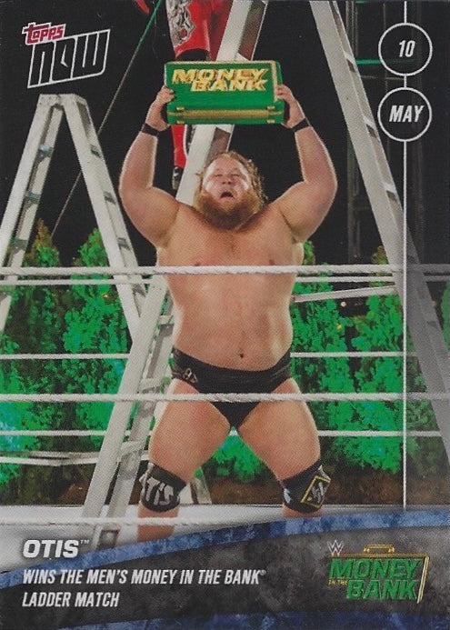 Otis Wins the Men’s Money in the Bank Ladder Match trading card PW Catalog