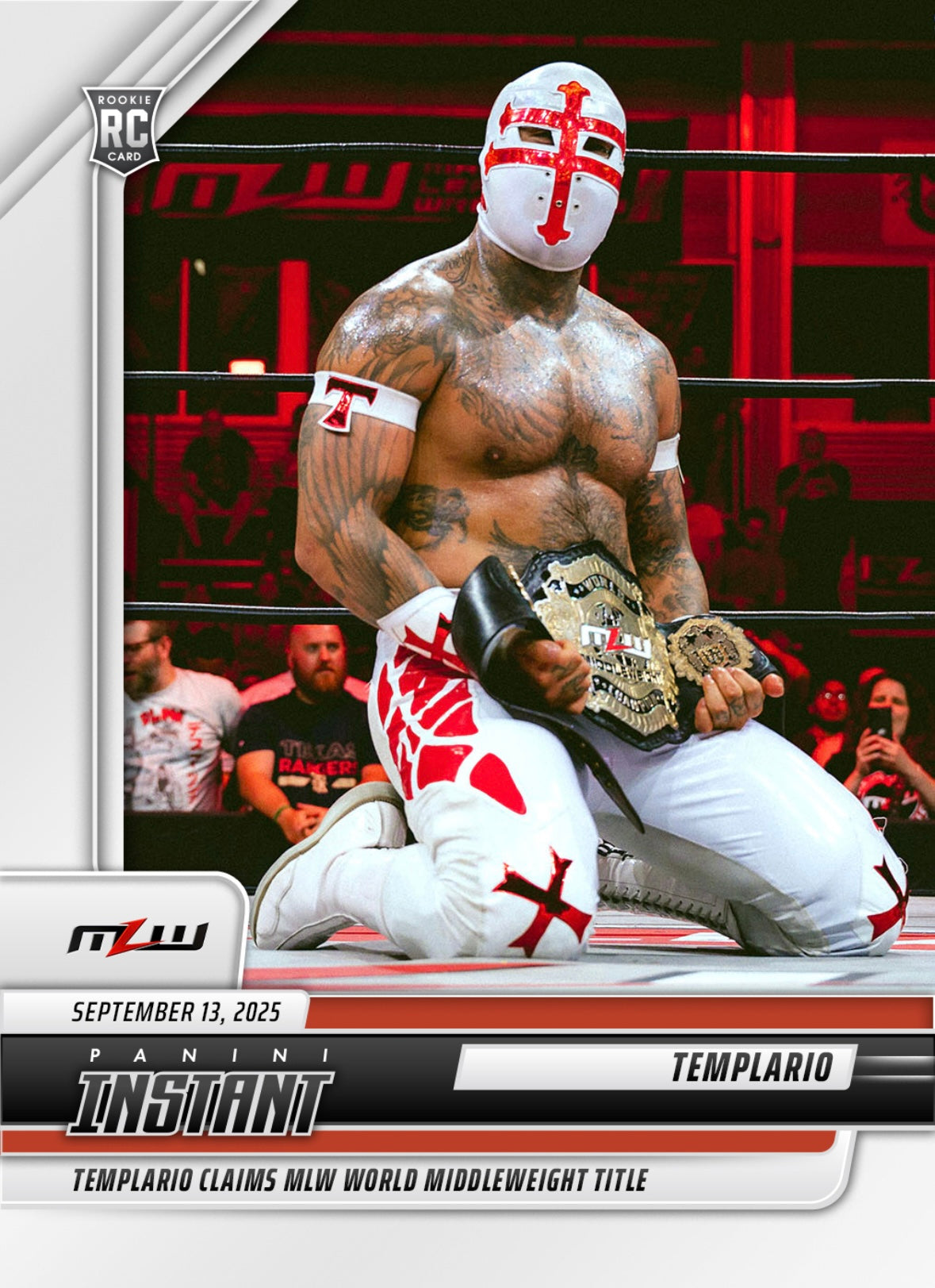 Templario – Templario Claims MLW World Middleweight Title trading card PW Catalog