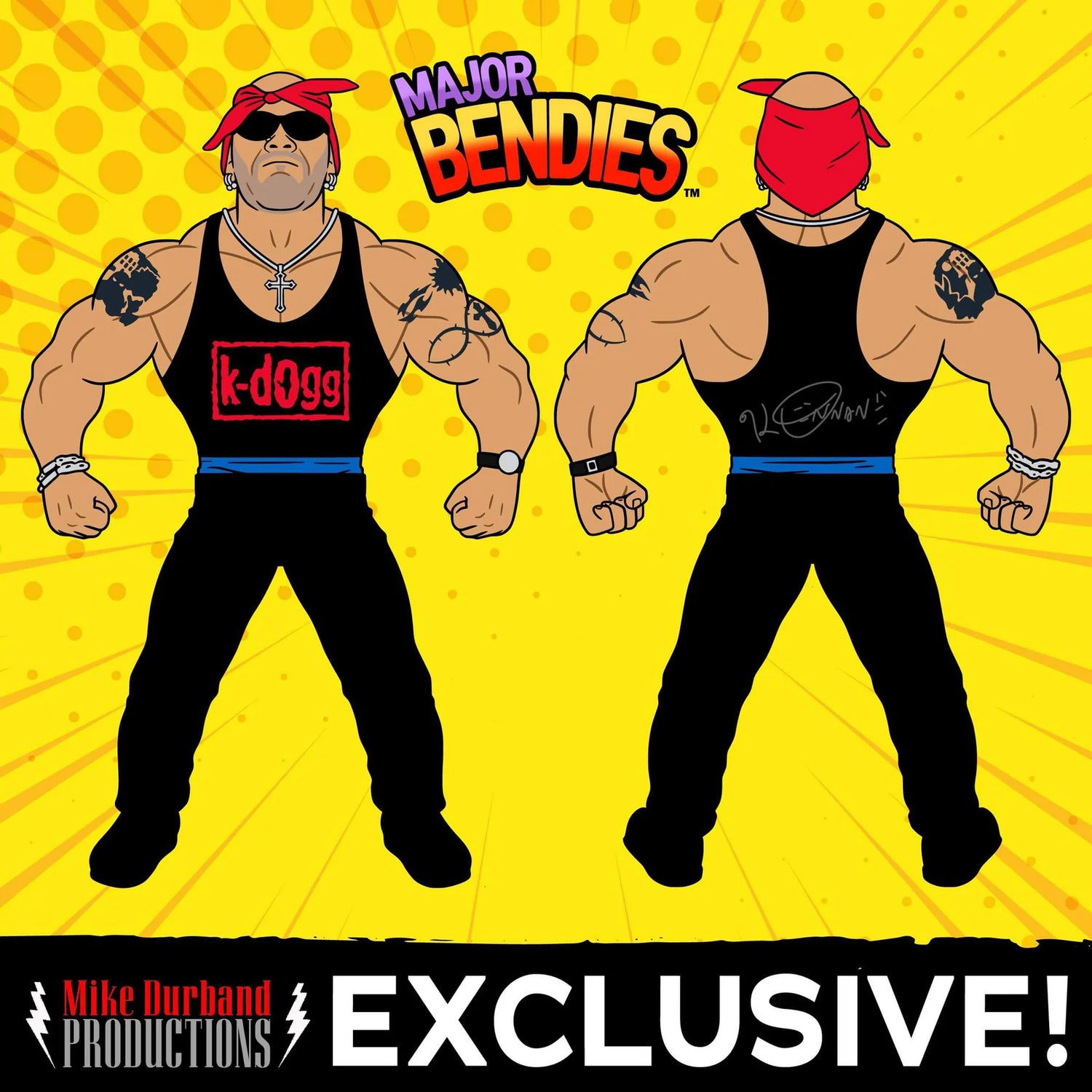 Major Wrestling Figure Podcast Major Bendies Konnan [Exclusive] Action & Toy Figures PWcatalog