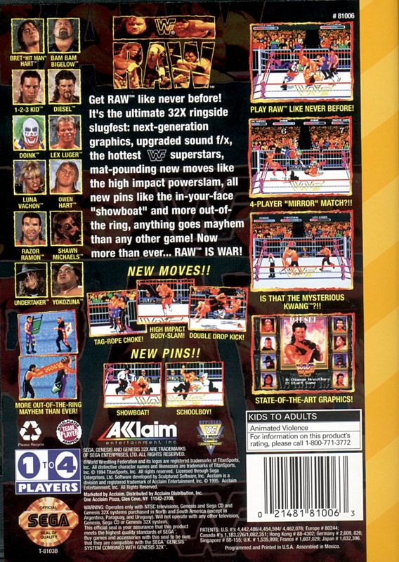 WWF Raw [Sega 32X] PWcatalog