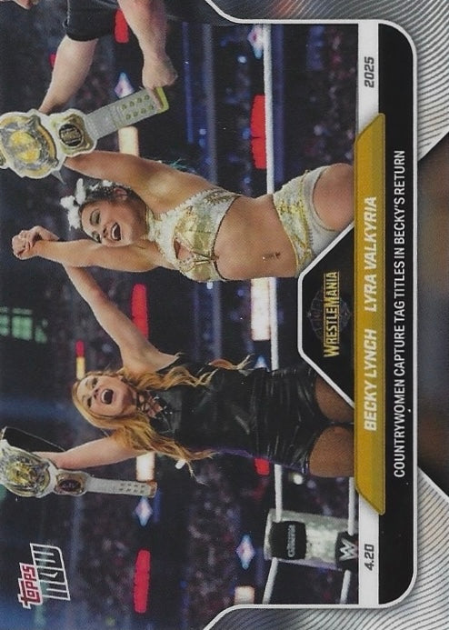 Becky Lynch / Lyra Valkyria Countrywomen Capture TAG Titles in Becky’s Return trading card PW Catalog