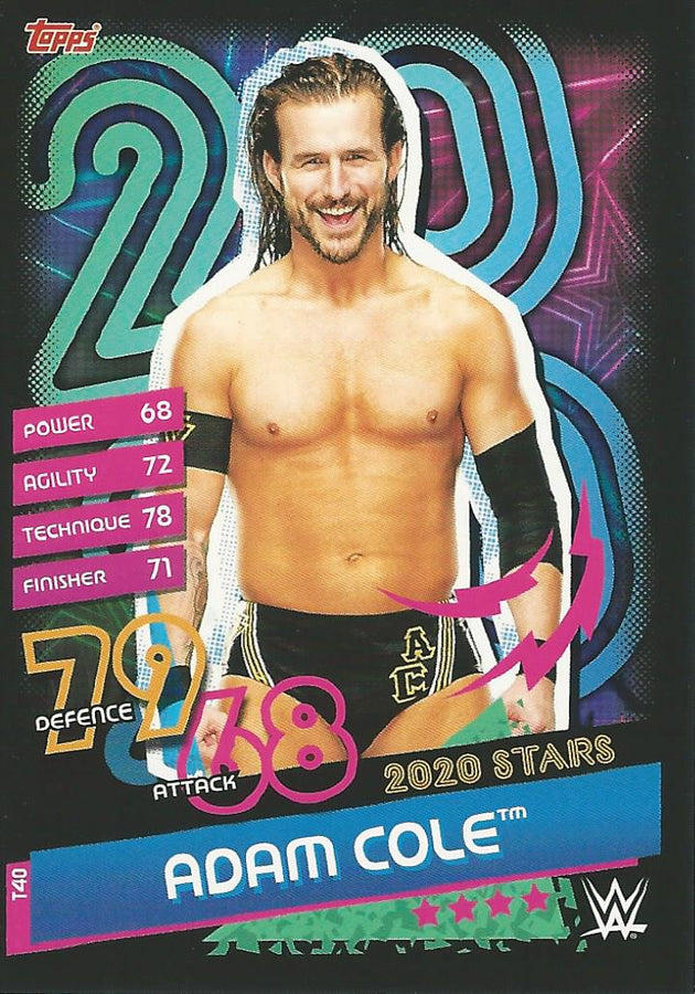 WWE Topps Slam Attax Reloaded 2020 Adam Cole T40 trading card PW Catalog