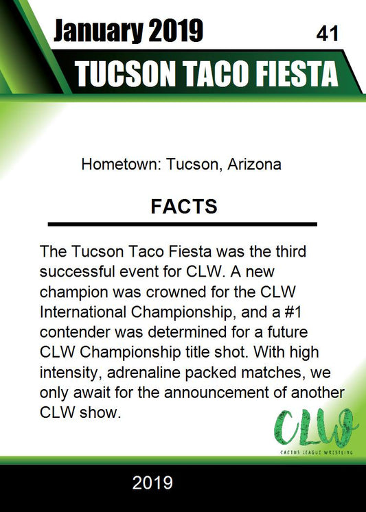Tucson Taco Fiesta Trading Card PWcatalog