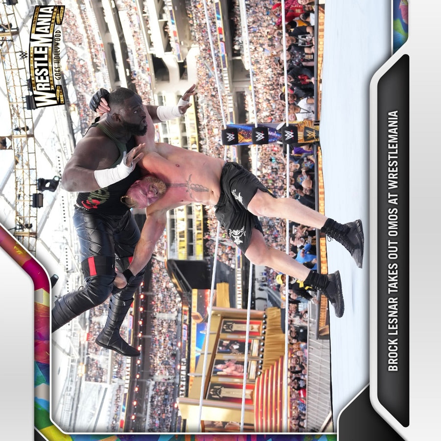 Brock Lesnar – Brock Lesnar Takes Out Omos at WrestleMania