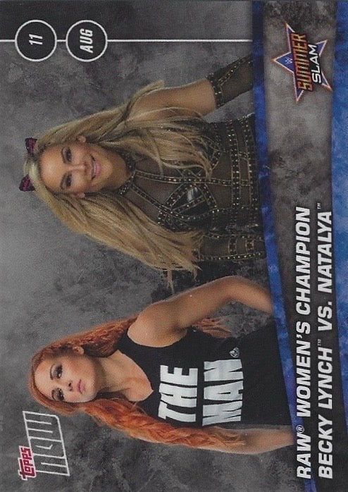 RAW Women’s Champion Becky Lyncy vs. Natalya trading card PW Catalog