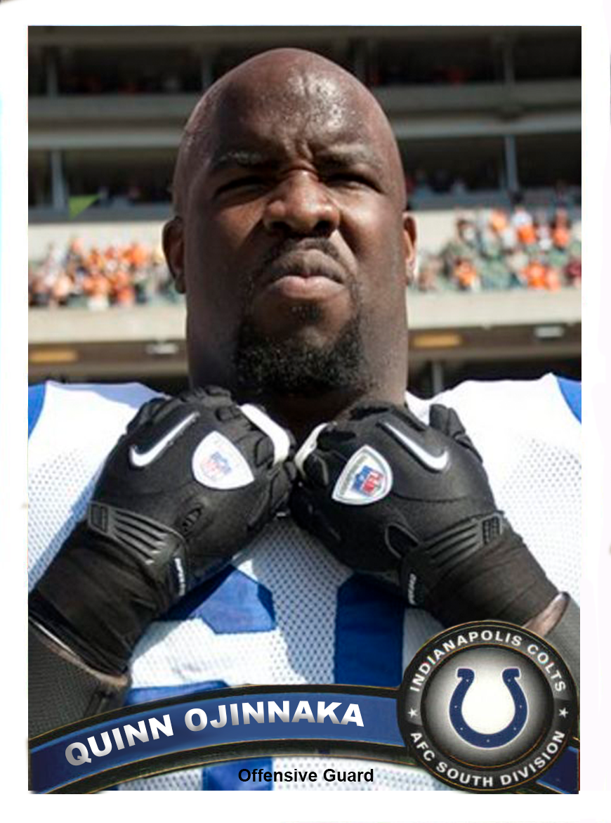 Quinn Ojinnaka – Indianapolis Colts trading card PW Catalog